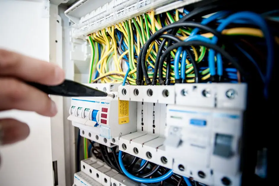 Professional alarm system installation technician